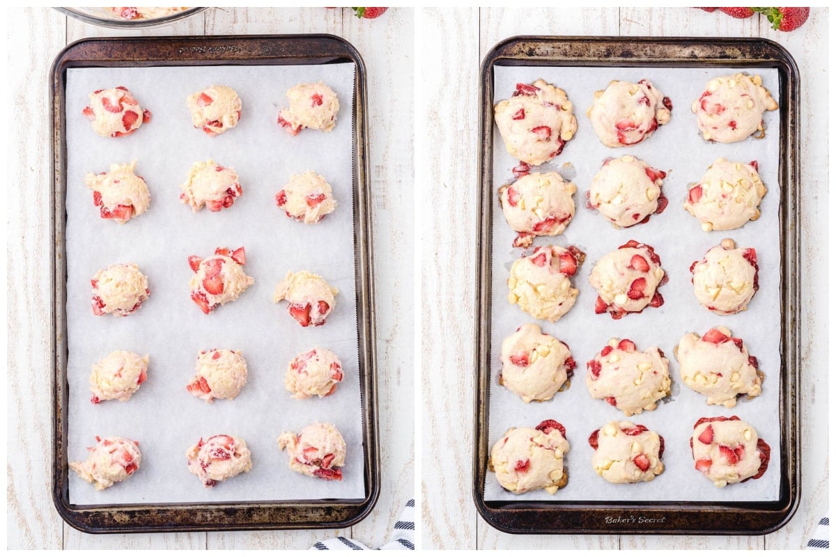 scoop the cookie and add to baking sheet