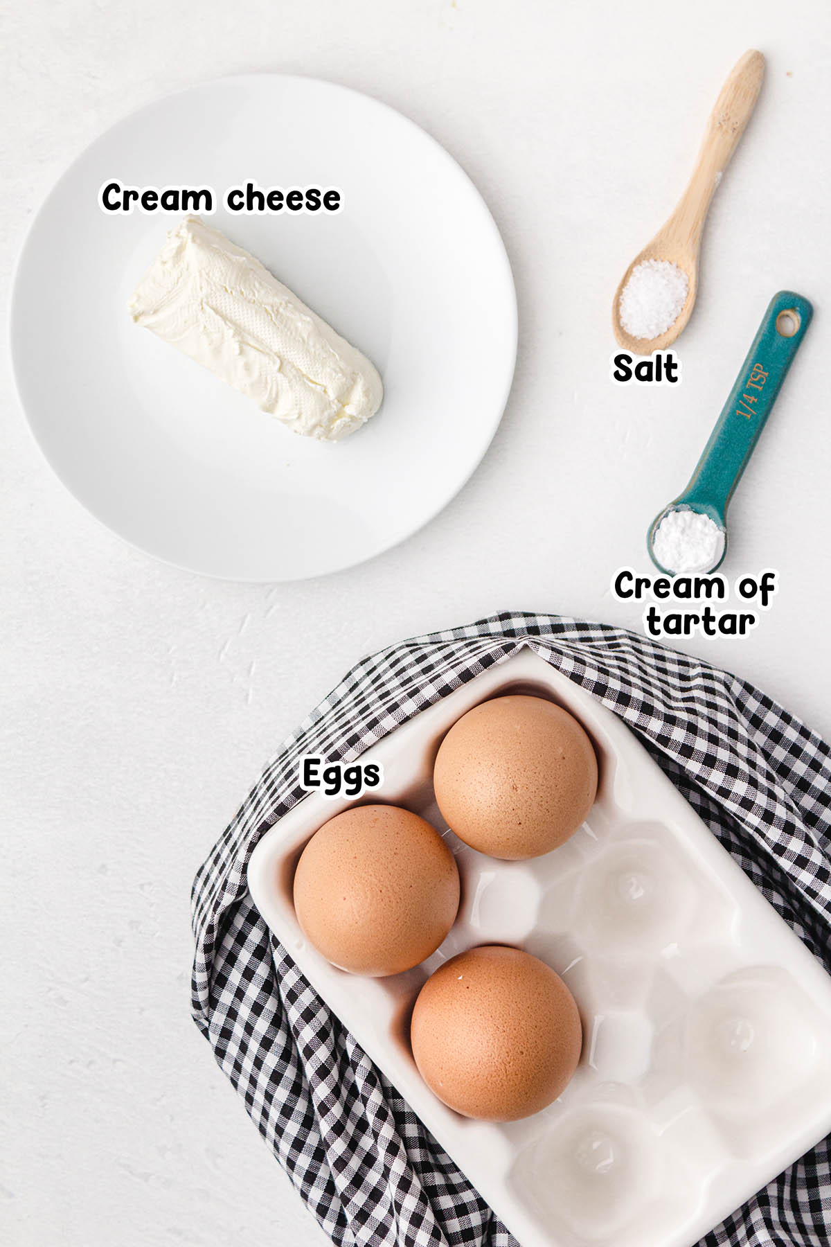 Cloud bread ingredients.