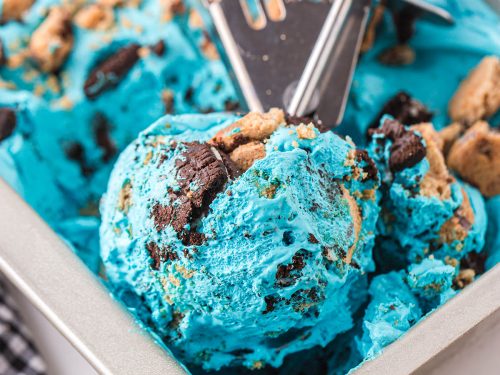 No-Churn Cookie Monster Ice Cream - Colleen Christensen Nutrition