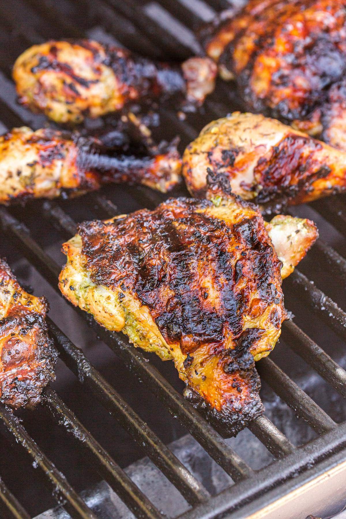 grilled chicken on top of the grill