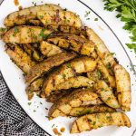 grilled potatoes on a plate