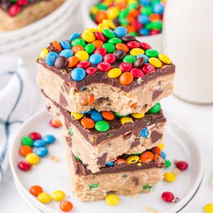 monster cookie dough bars featured image
