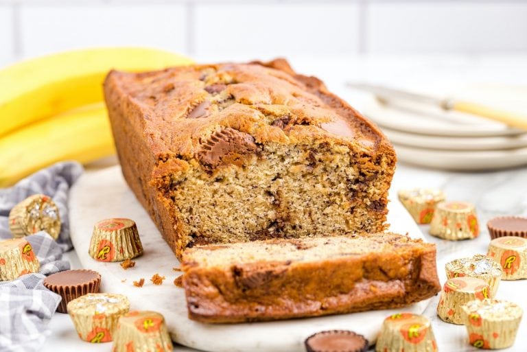 Reese's Peanut Butter Banana Bread - Princess Pinky Girl