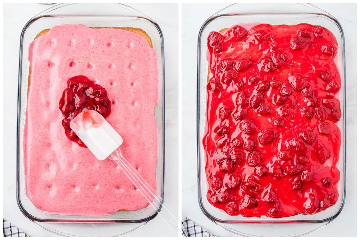 spread strawberry filling on top