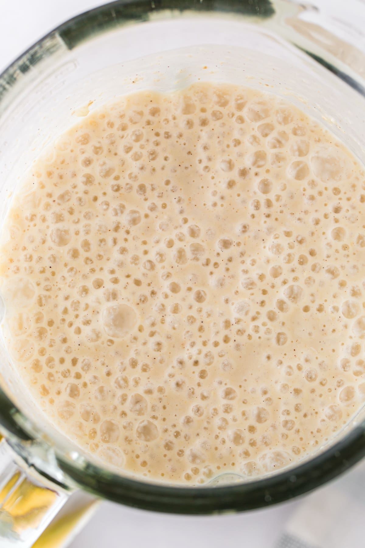 banana bread smoothie in the blender