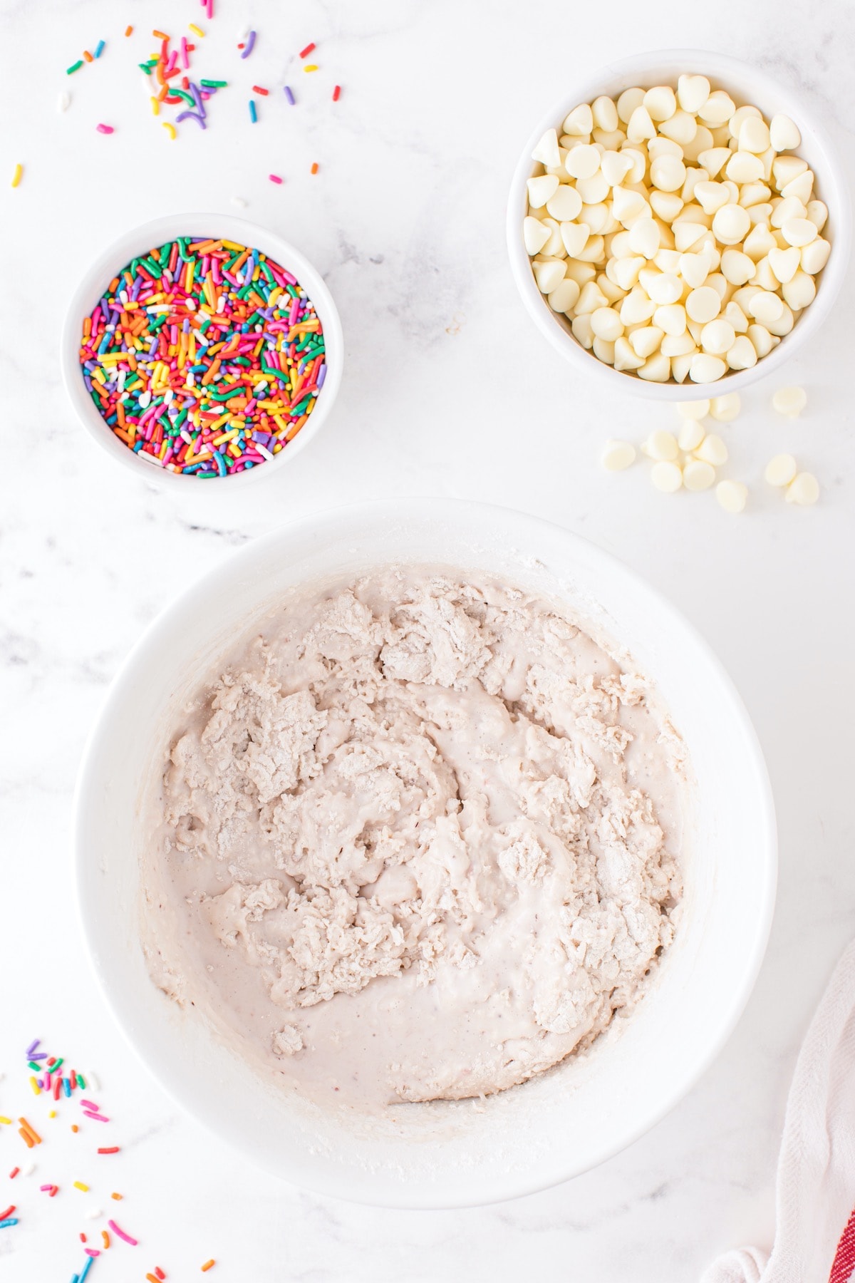 mix flour and ice cream