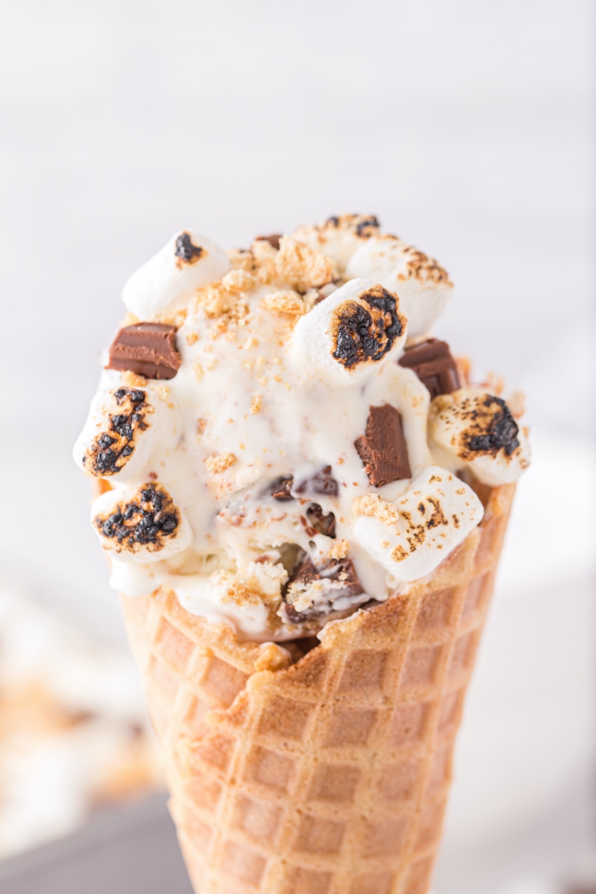 smores ice cream in cones