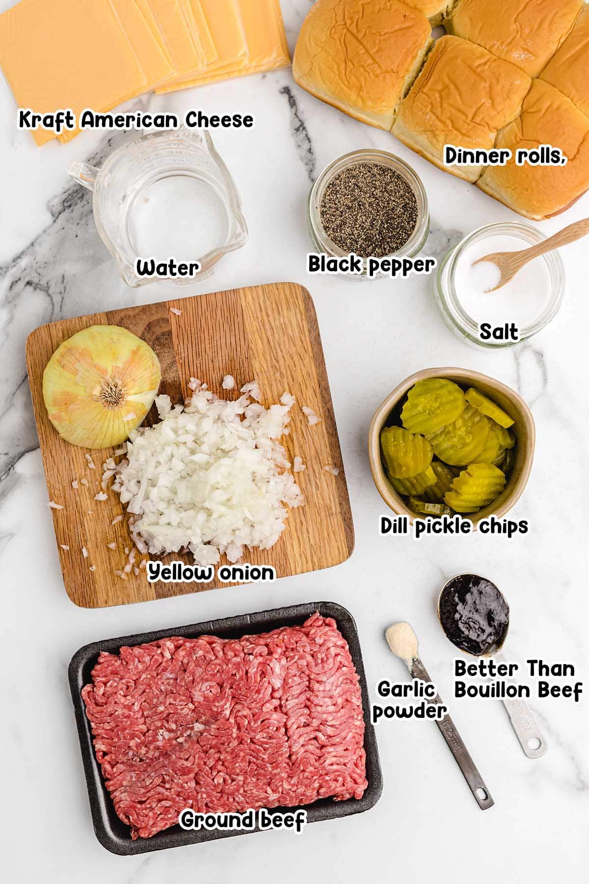 White Castle Sliders ingredients.