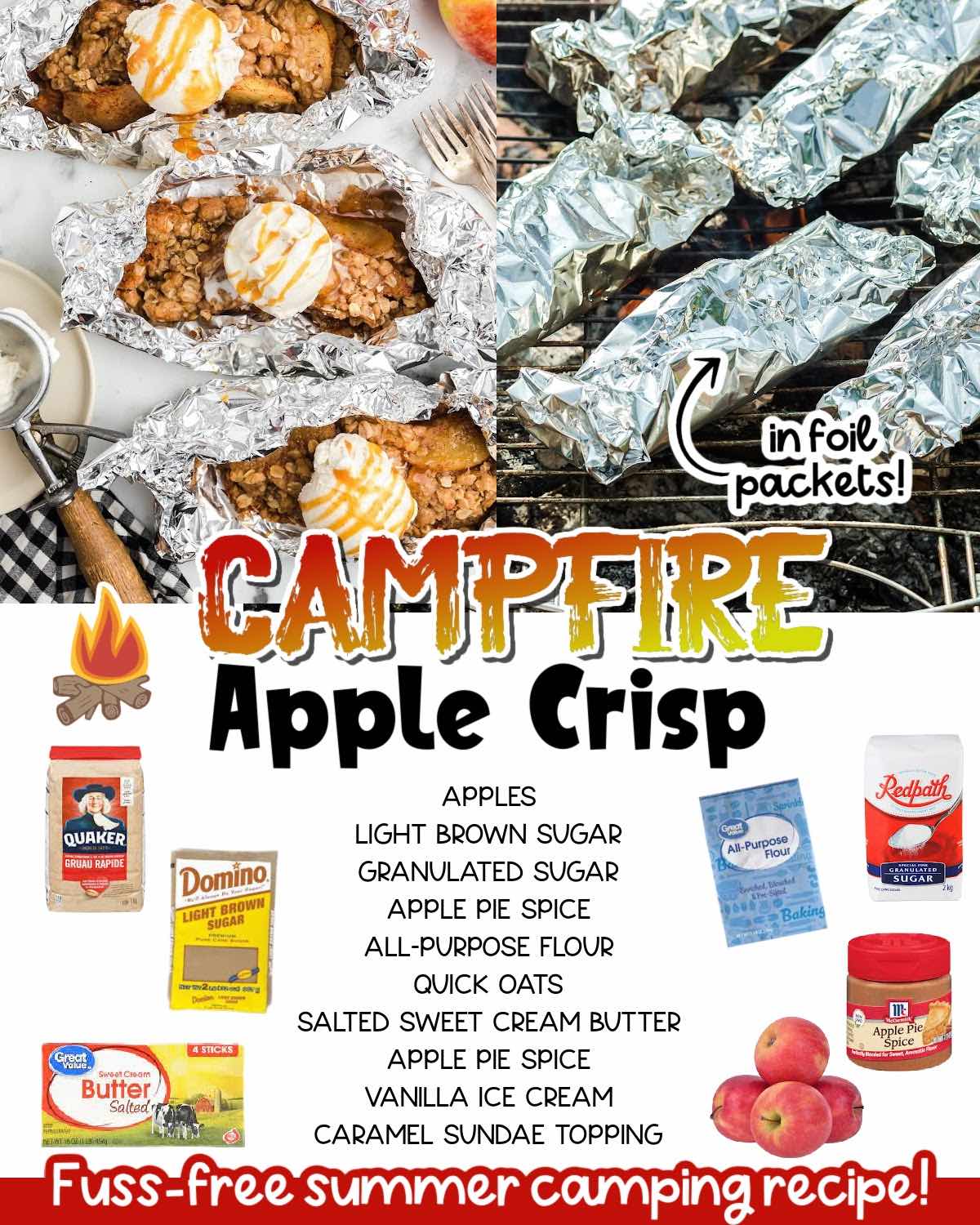 campfire apple crisp pin.