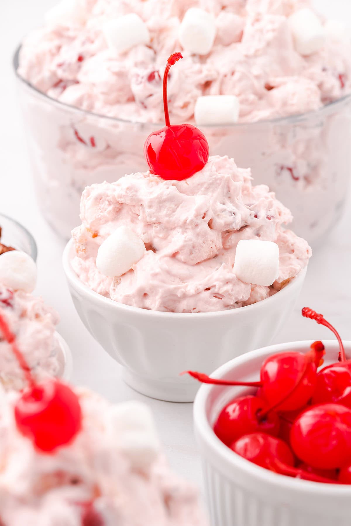 a bowl of cherry fluff. 