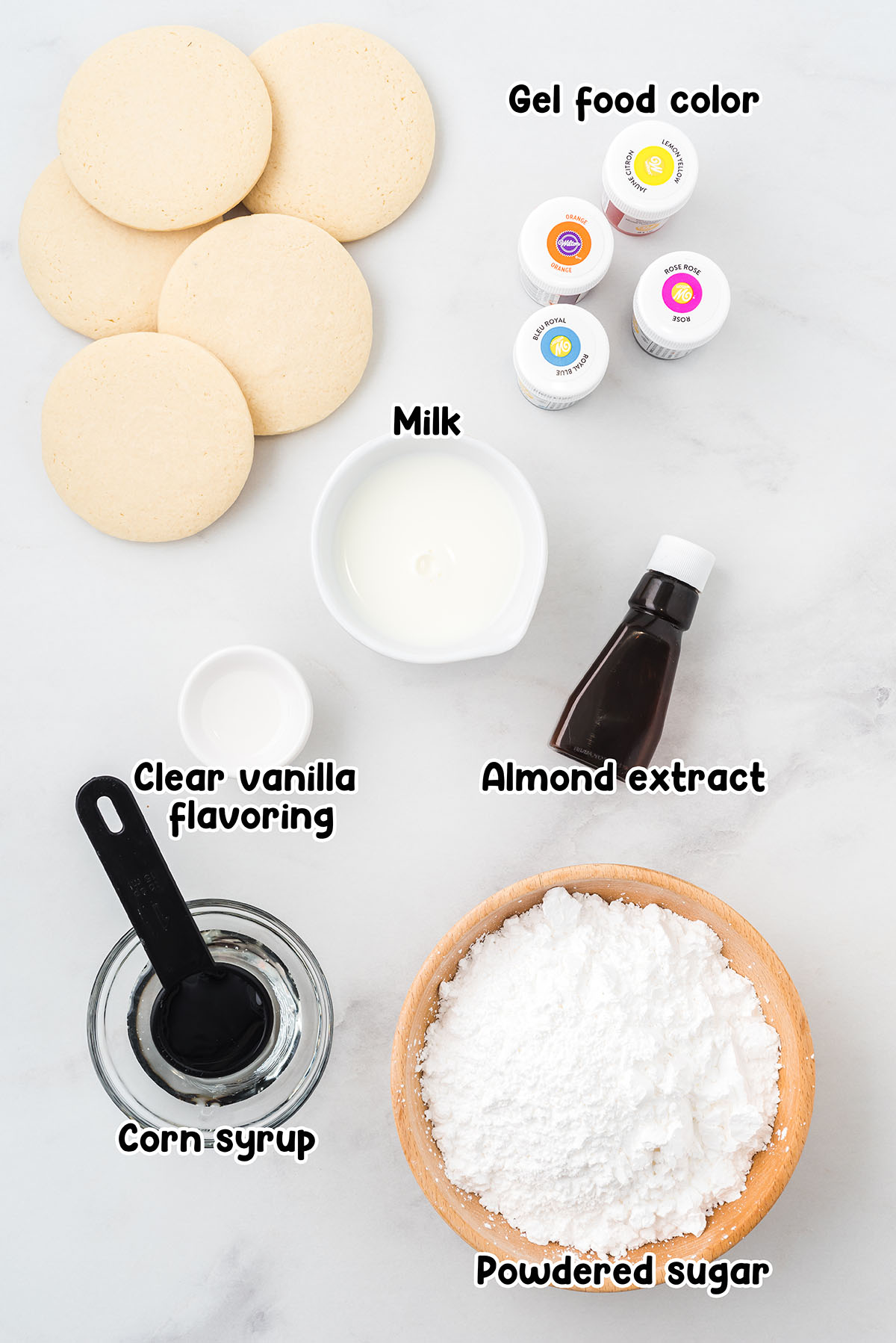 sugar cookie icing ingredients. 