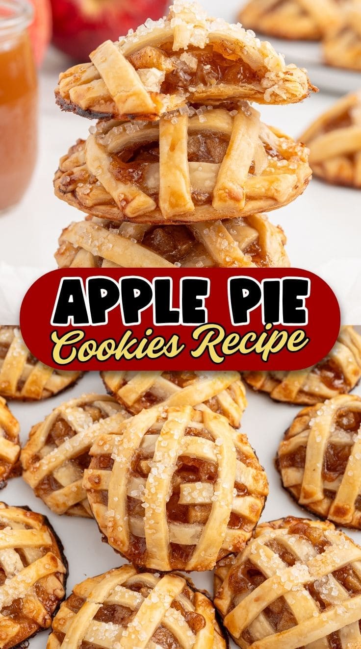 3 pieces of Apple Pie Cookies in a stack