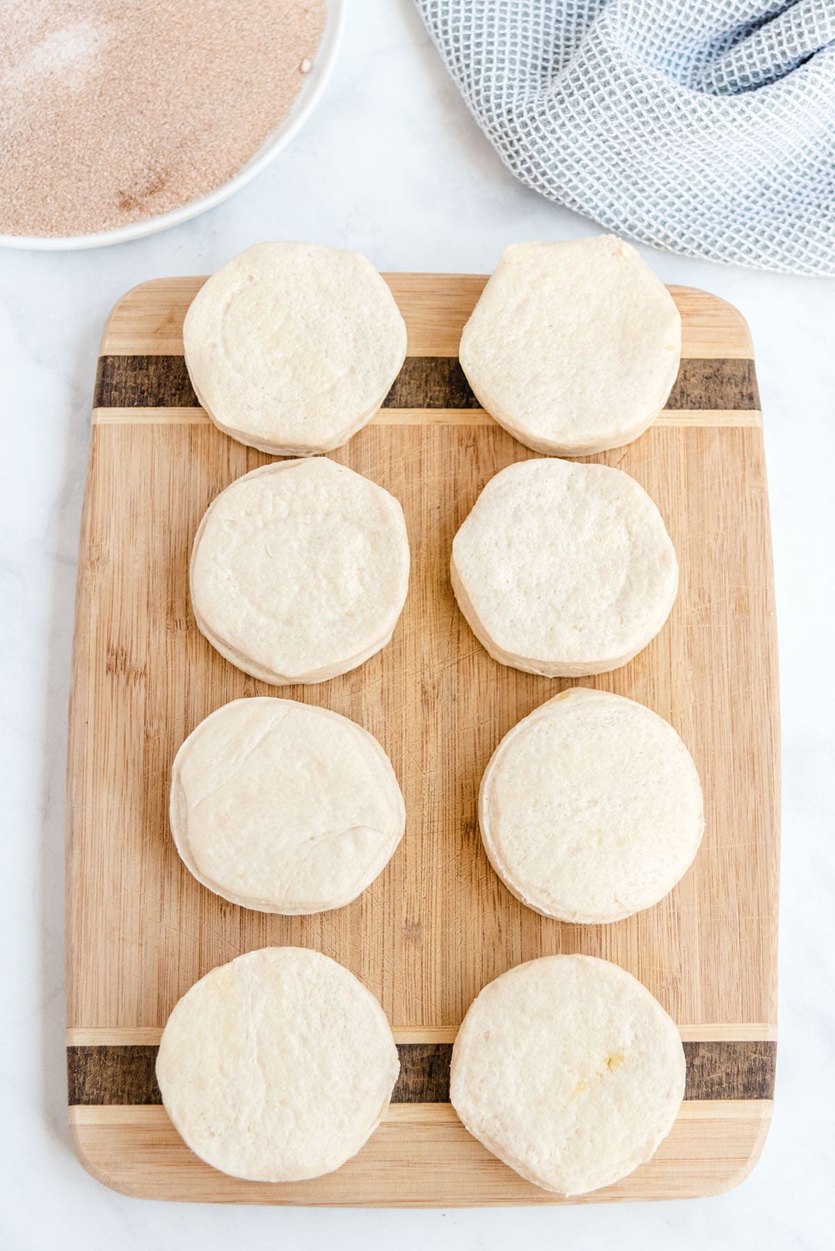 lay your biscuits on a flat cutting surface