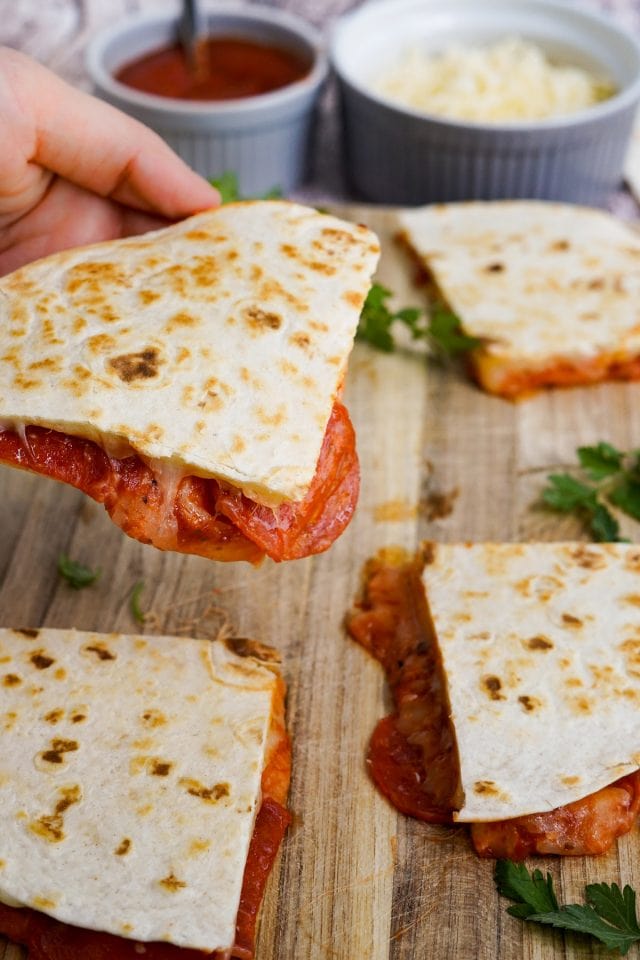 Pizza Quesadillas (5Minute Recipe) Princess Pinky Girl