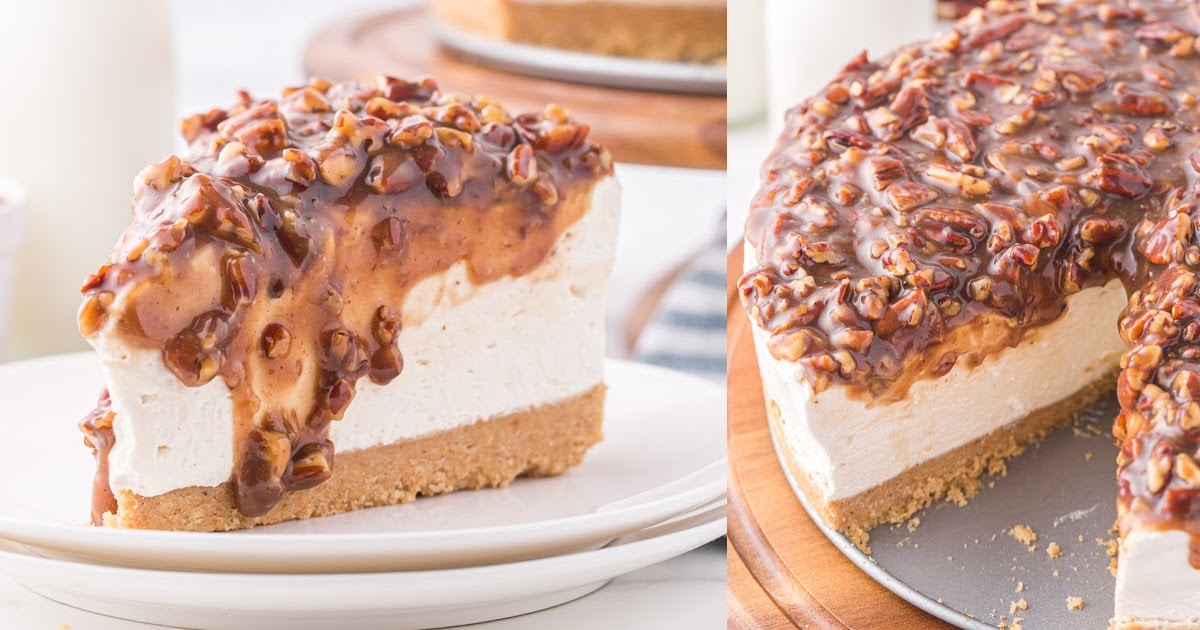 The BEST Pecan Pie Cheesecake No Bake Recipe Princess Pinky Girl   Pecan Pie Cheesecake Facebook 