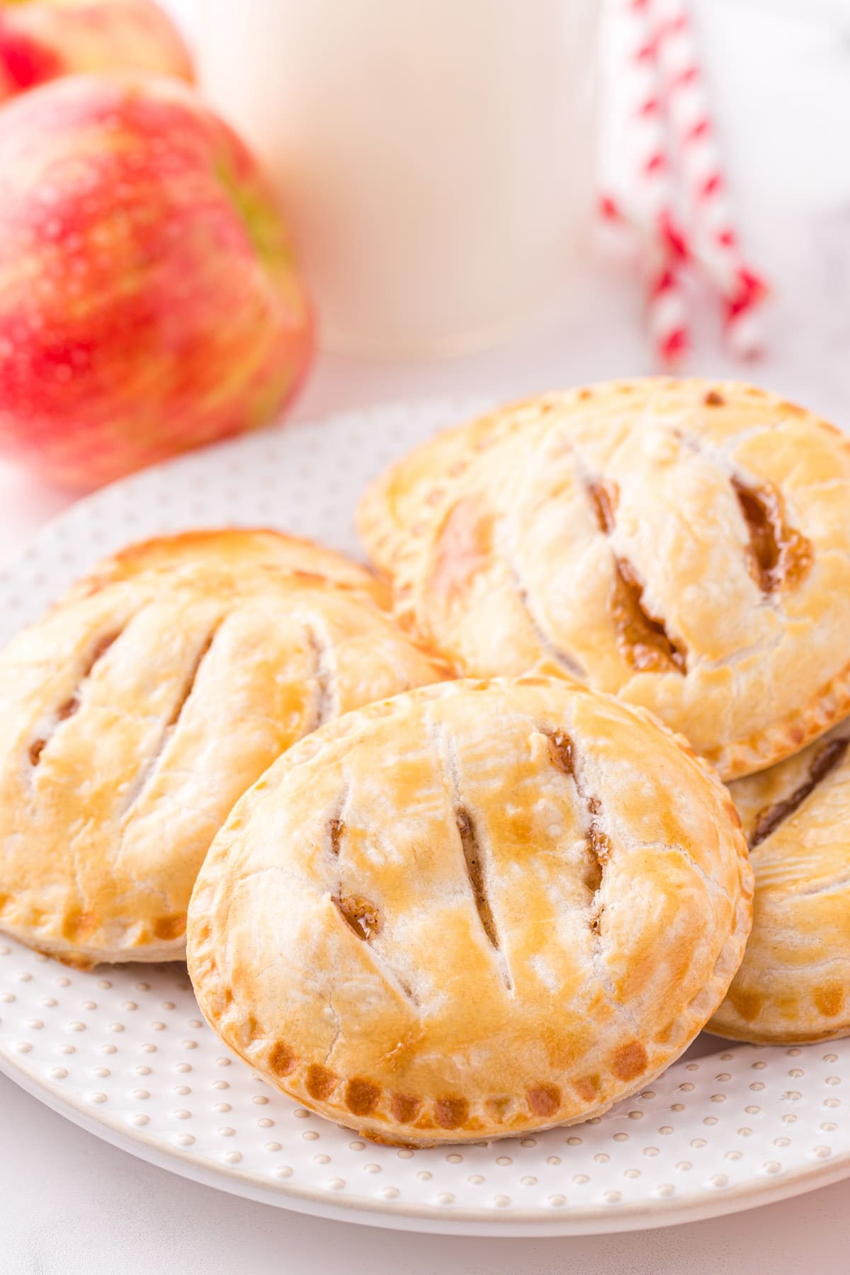 apple hand pies on a plate