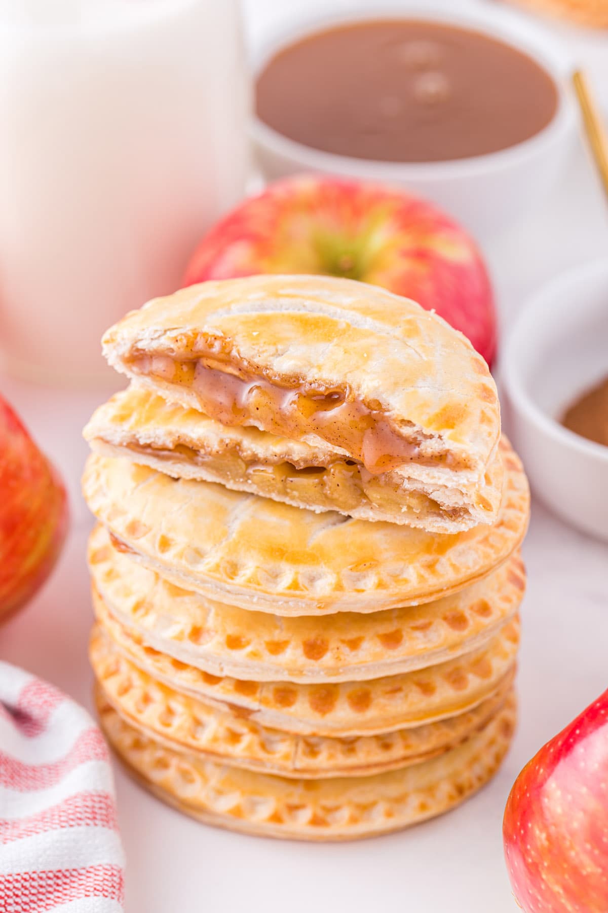 stacked apple hand pies