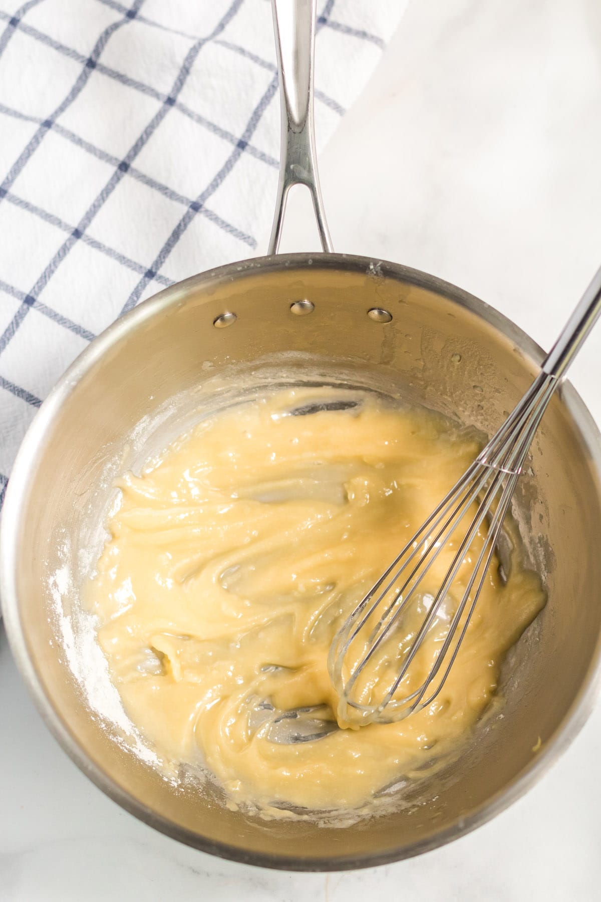 Melt butter, whisk in flour and stir occasionally