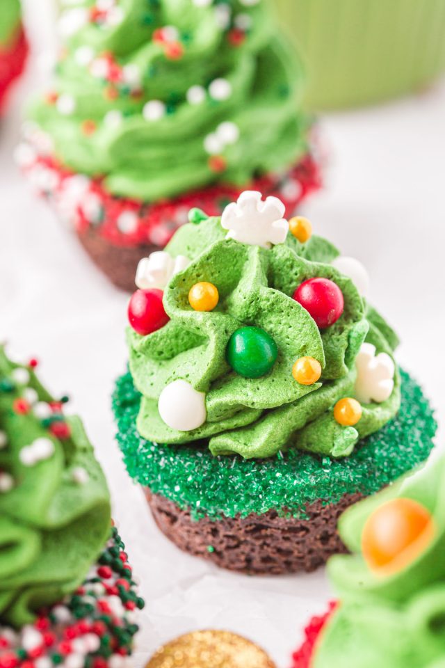 Christmas Tree Brownie Cups - Princess Pinky Girl