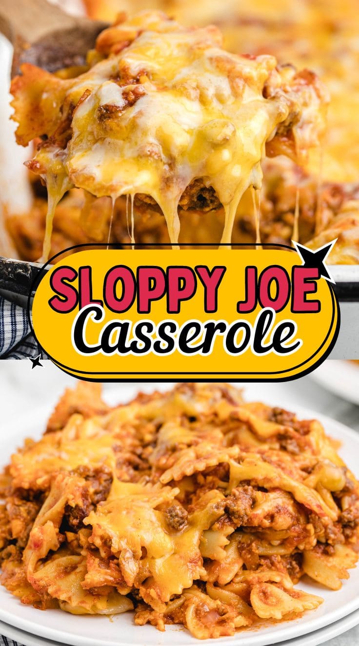 Sloppy Joe Casserole served on a plate.