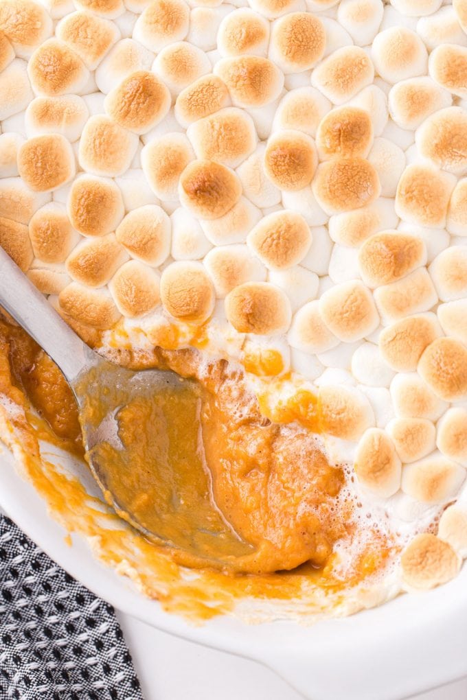 EASY Sweet Potato Casserole with Canned Yams - Princess Pinky Girl