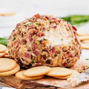 bacon cheddar ranch cheese ball featured image