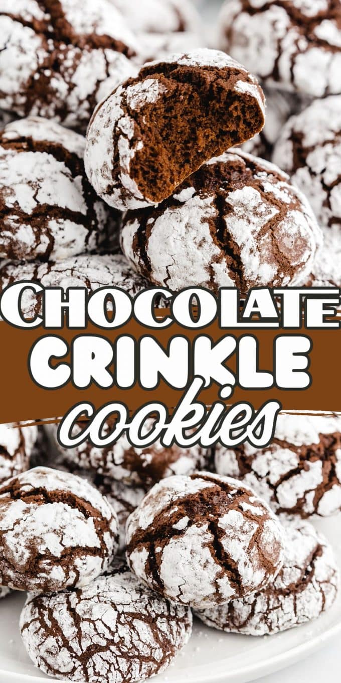chocolate crinkle cookies pinterest