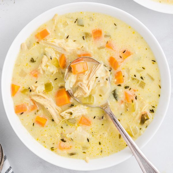 Creamy Chicken and Rice Soup.