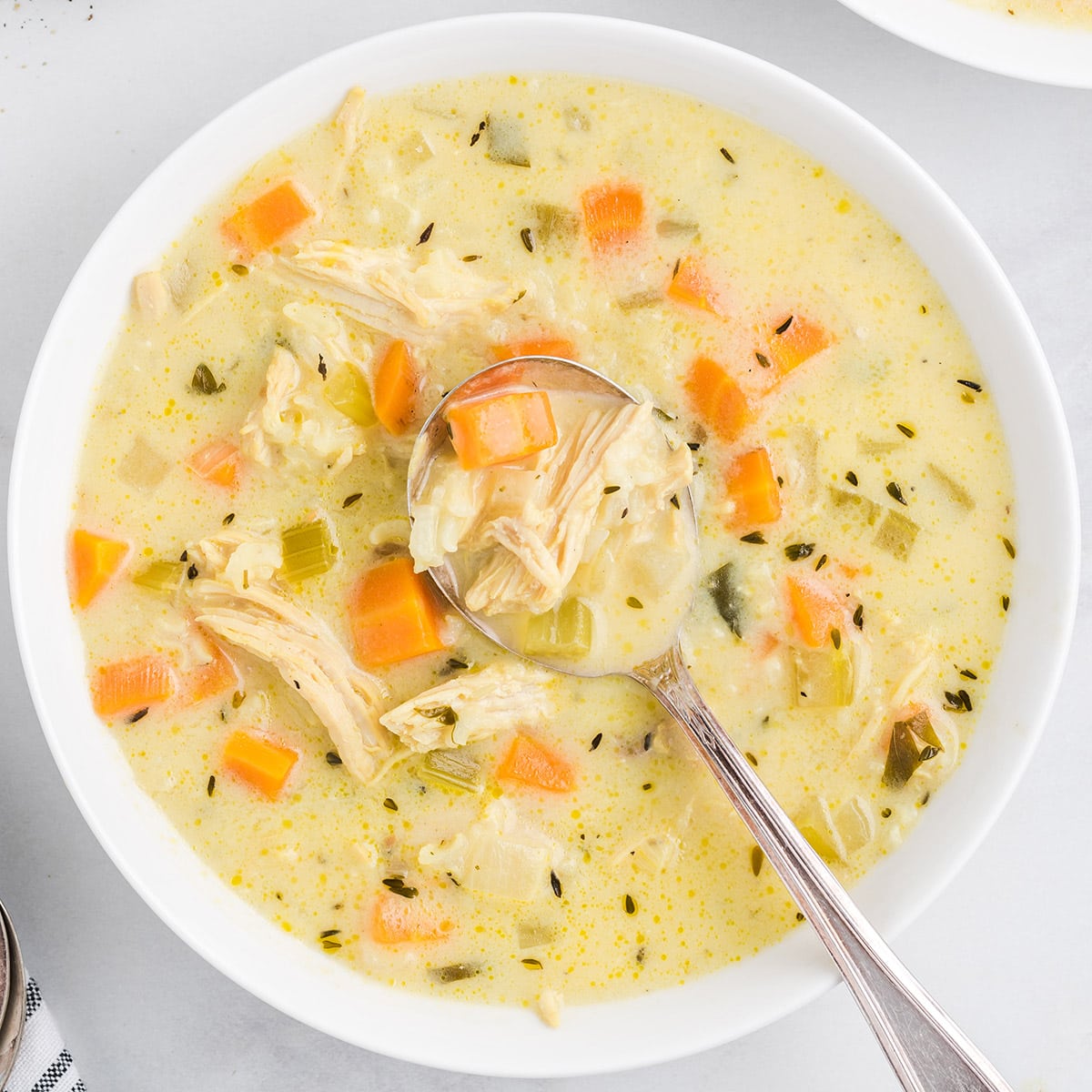 Creamy Chicken and Rice Soup-image