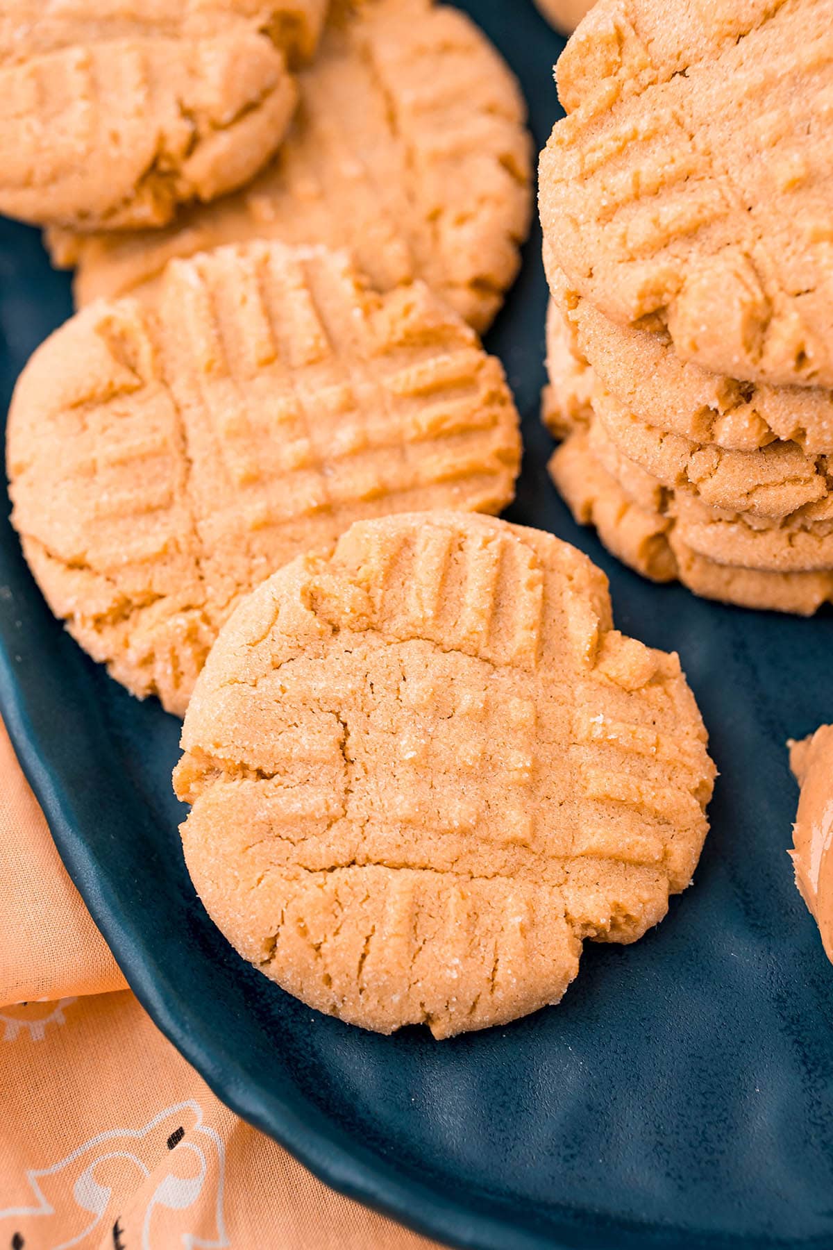 peanut butter cookies on a tray