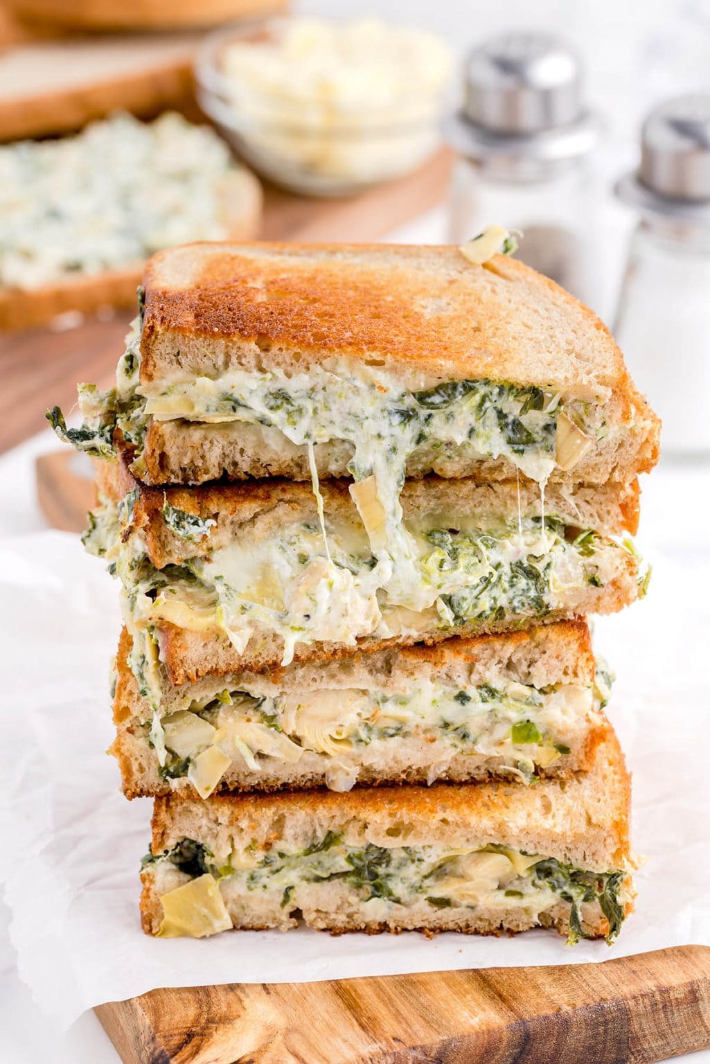Spinach and Artichoke Grilled Cheese 