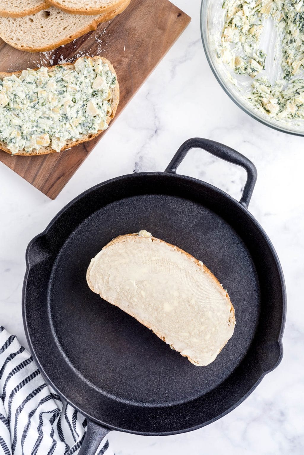 Spinach And Artichoke Grilled Cheese (Gourmet Grilled Cheese)