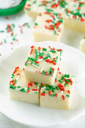 Christmas Sugar Cookie Fudge - Princess Pinky Girl