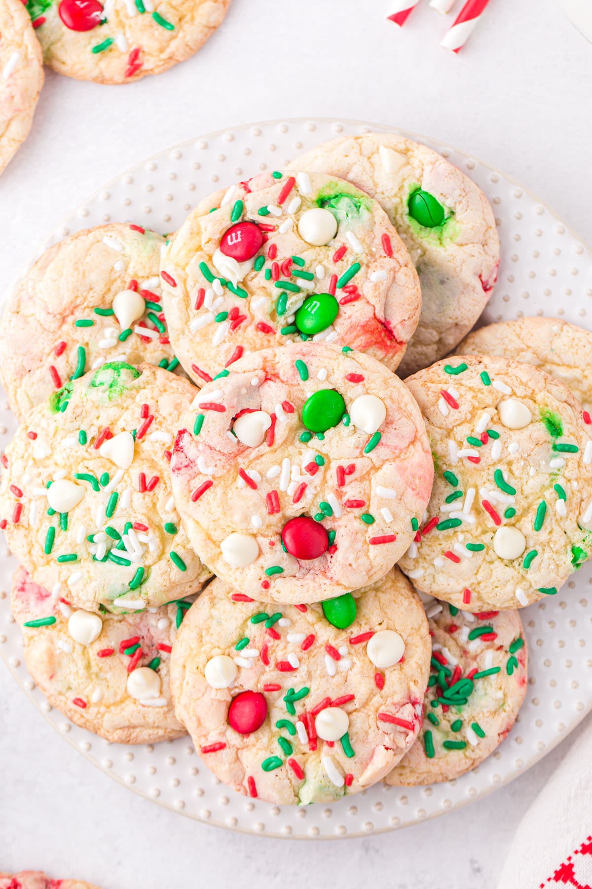 cake mix cookies on a plate