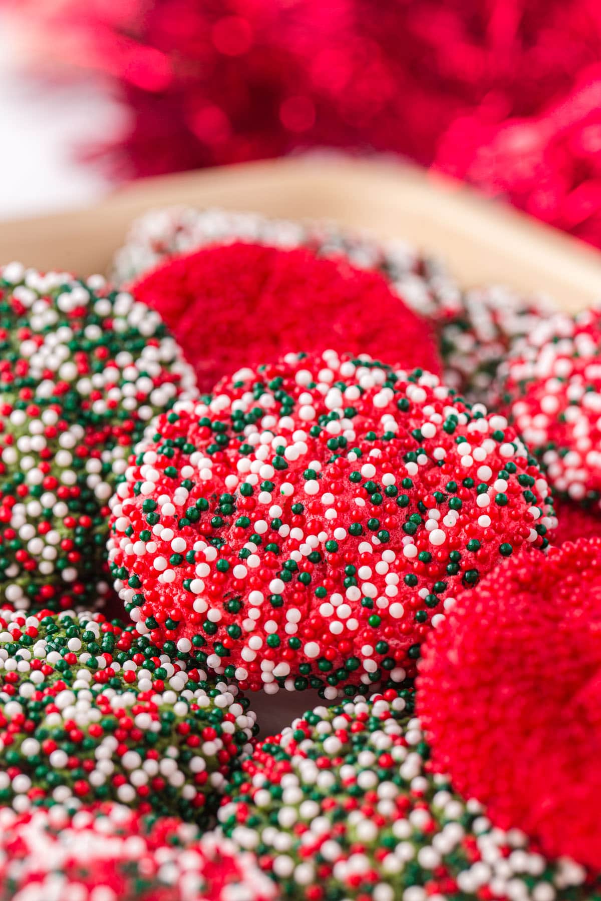 christmas cookie with sprinkles