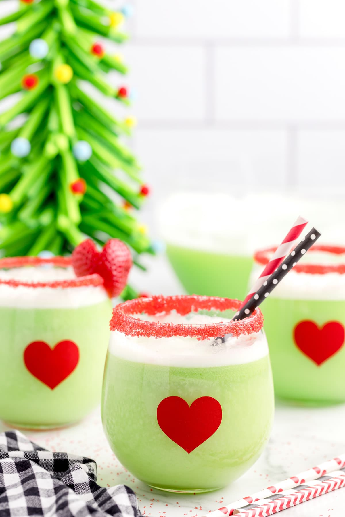 grinch punch in a glass