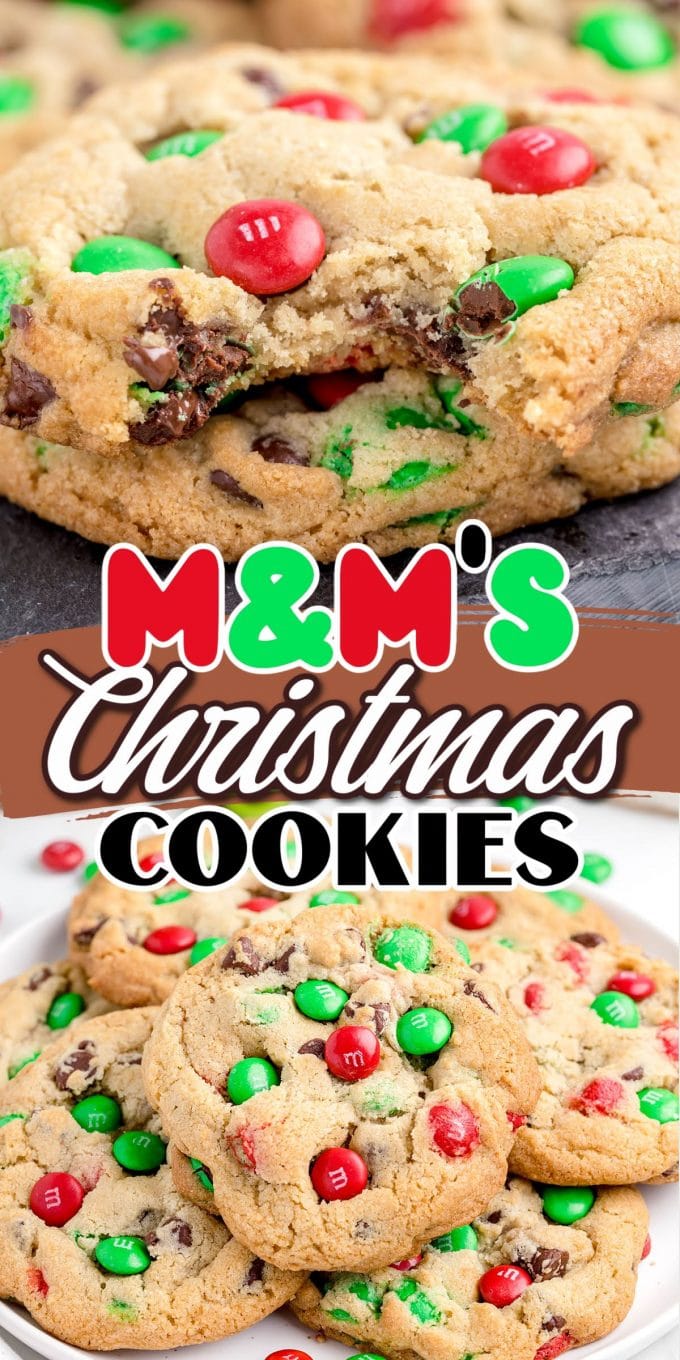 Christmas M&M Cookies pinterest