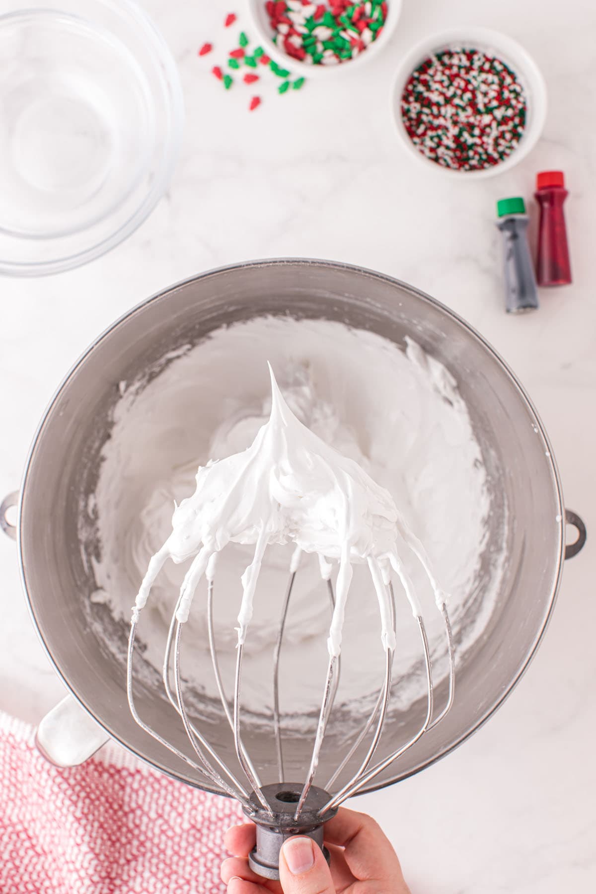 Add in powdered sugar into the mixture