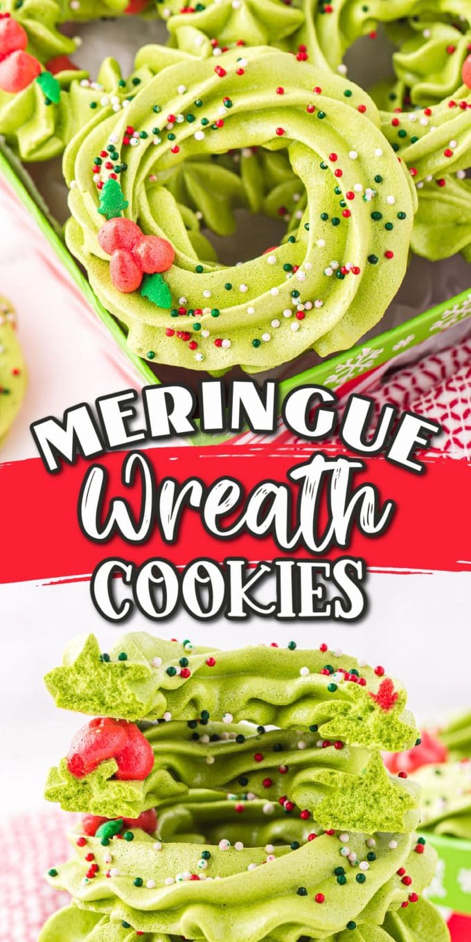 Meringue Wreath Cookies pinterest