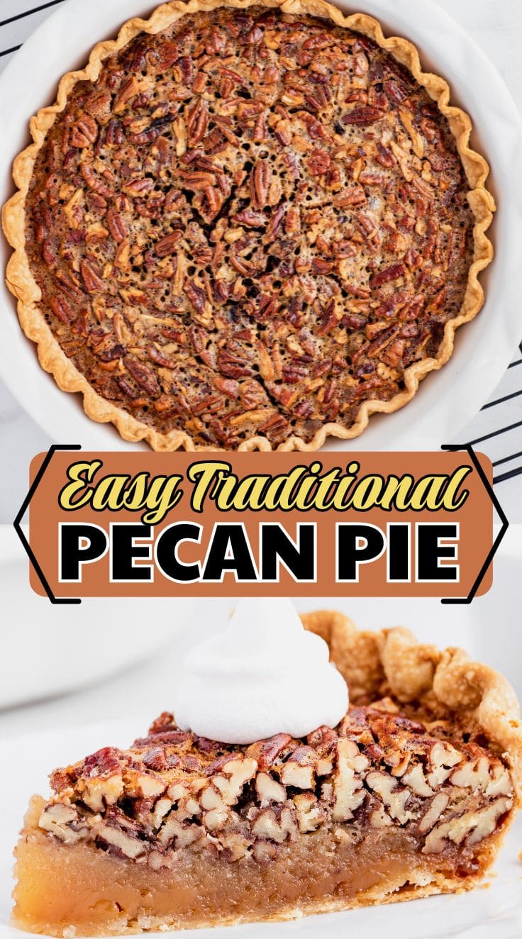 Top view of whole Pecan Pie