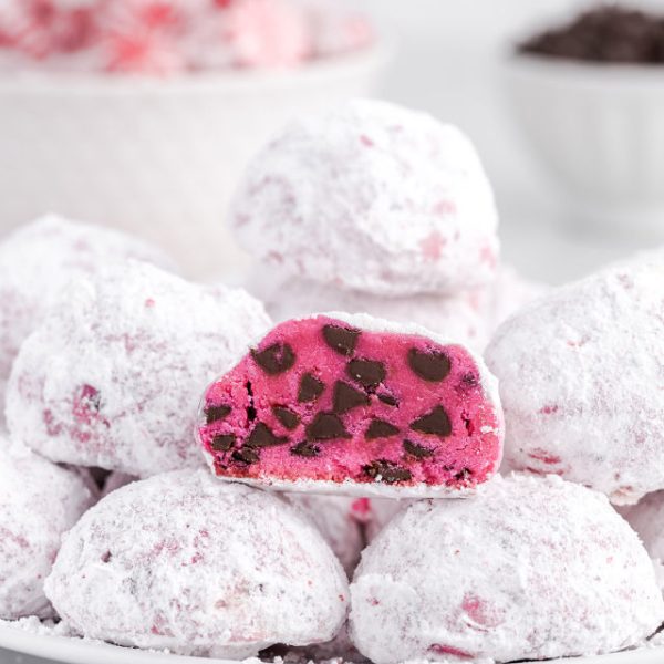 Peppermint snowball cookies web story cover photo