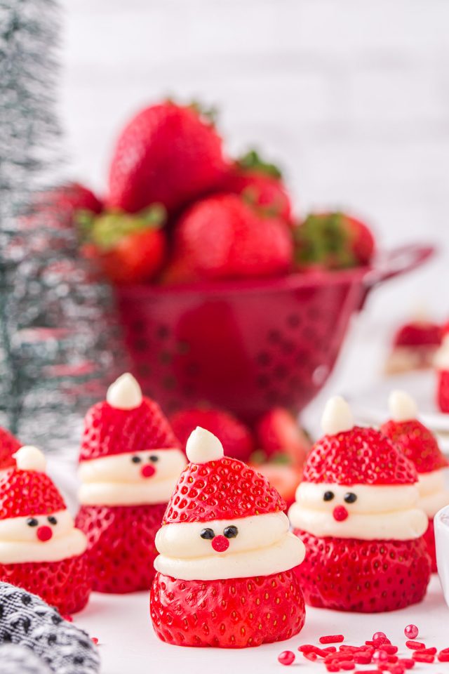 Strawberry Santas (with Cheesecake Filling) - Princess Pinky Girl