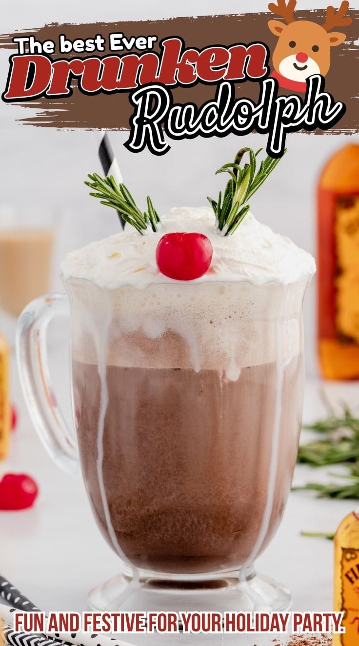 Creamy Drunken Rudolph served in a large glass