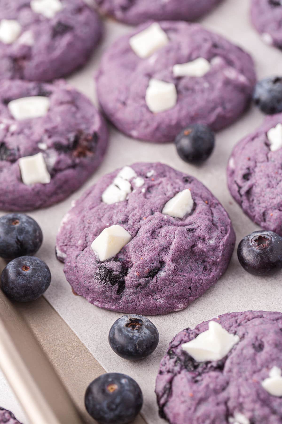 single blueberry cookies