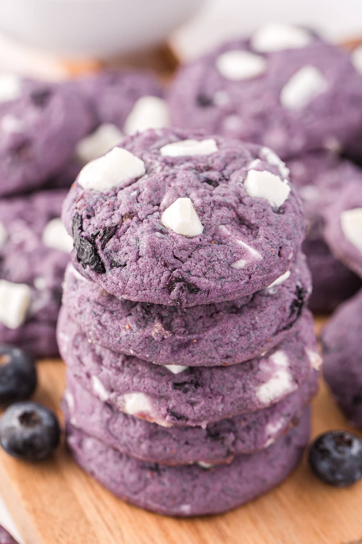 stacked blueberry cookie