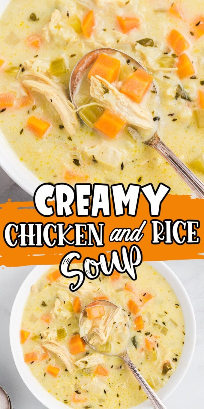 Creamy Chicken and Rice Soup pinterest