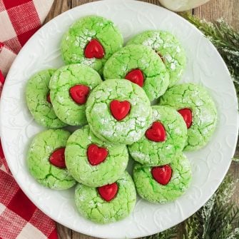 Grinch Cake Mix Cookies - Princess Pinky Girl