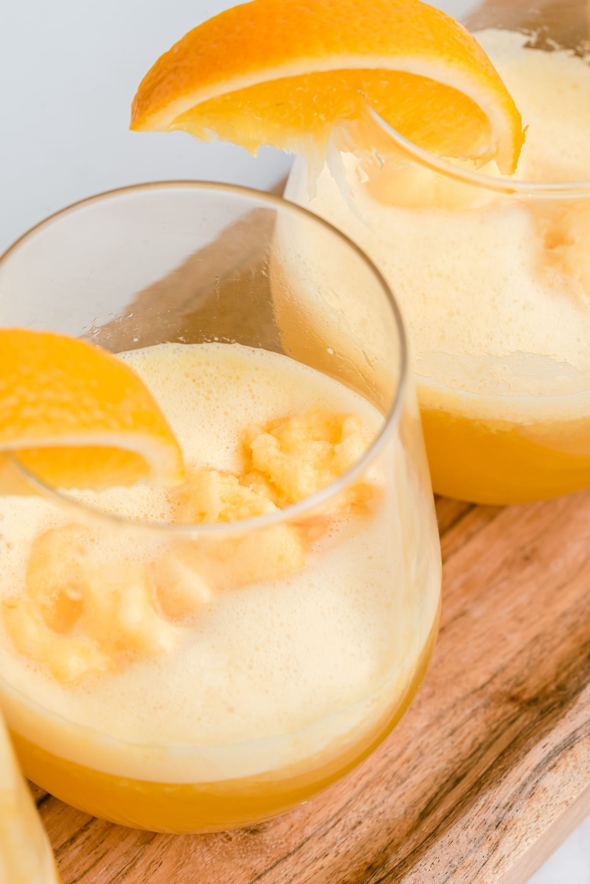 mimosa float in a glass