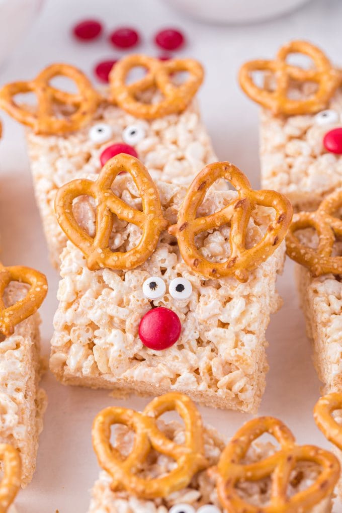 Reindeer Rice Krispies Treats - Princess Pinky Girl