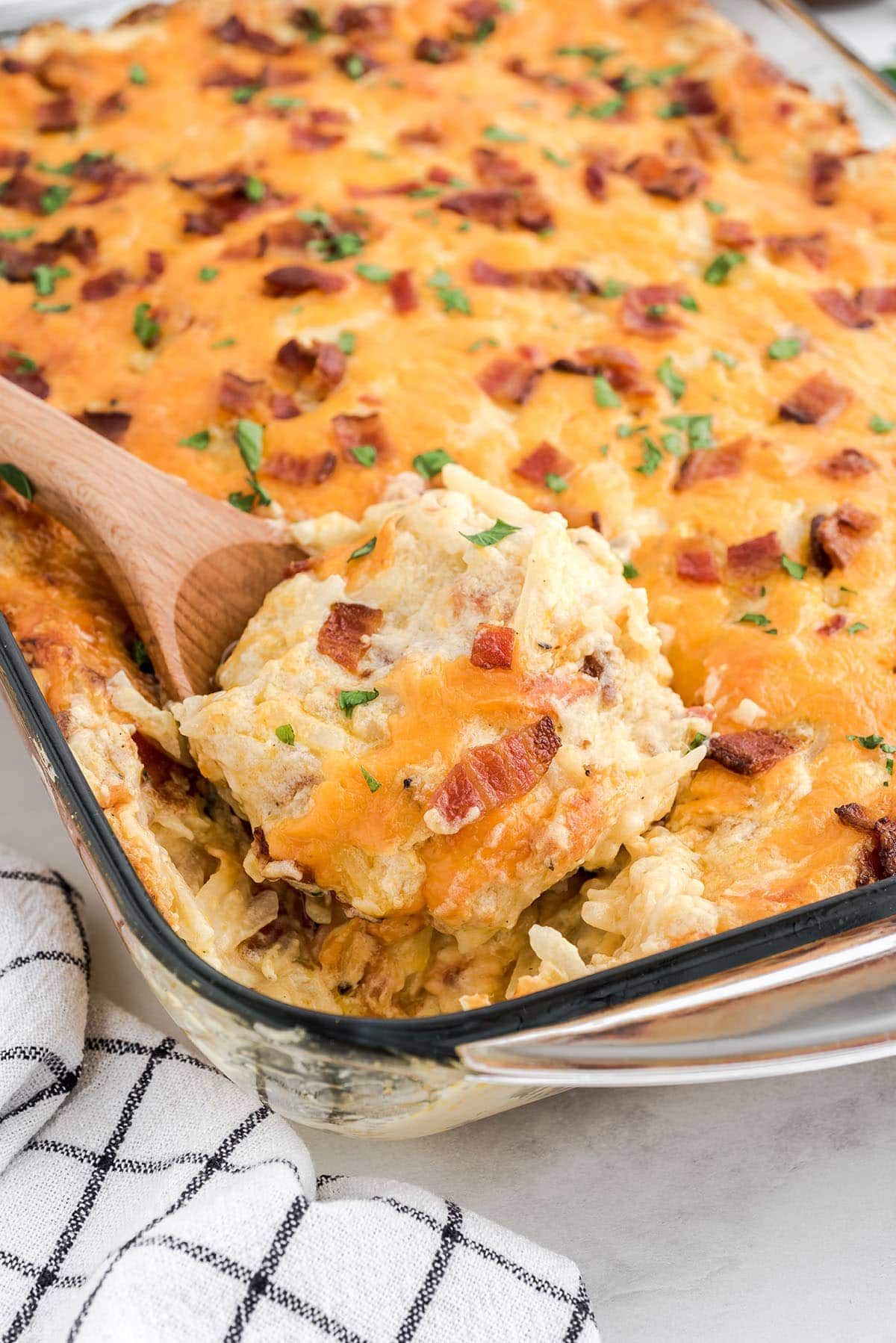 Crack Potatoes in a casserole dish.